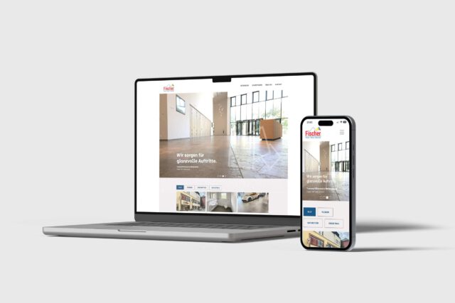 Darstellung responsive Website auf Computer und Smartphone